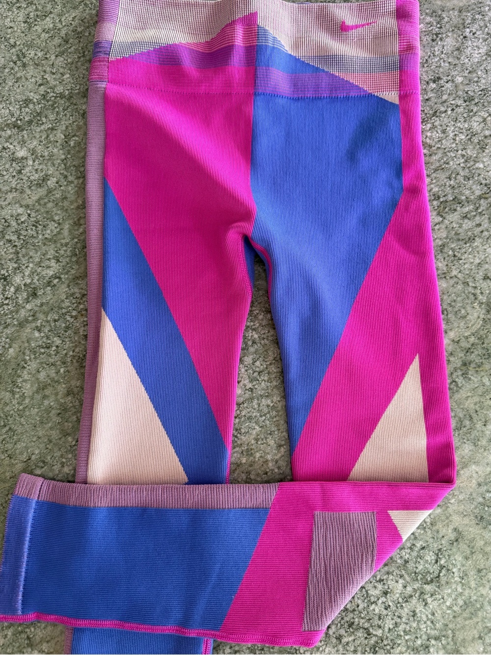 Nike Pink Blue Cream Geometric Leggings
